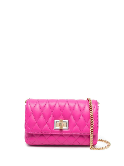 Lanvin Bright Pink Lambskin Shoulder Bag In Fuxia