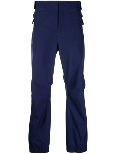 Moncler Water-resistant Straight-leg Trousers In Blue