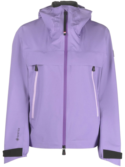 Moncler Tullins Hooded Gore-tex Shell Jacket In Purple