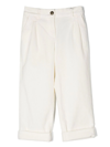 DOLCE & GABBANA EMBROIDERED-LOGO CORDUROY TROUSERS