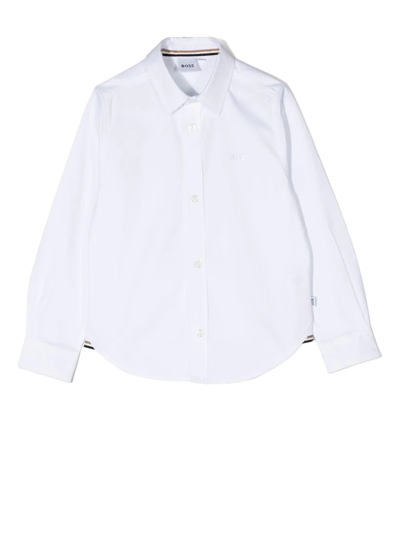 Bosswear Kids' Classic Button-up Shirt In White