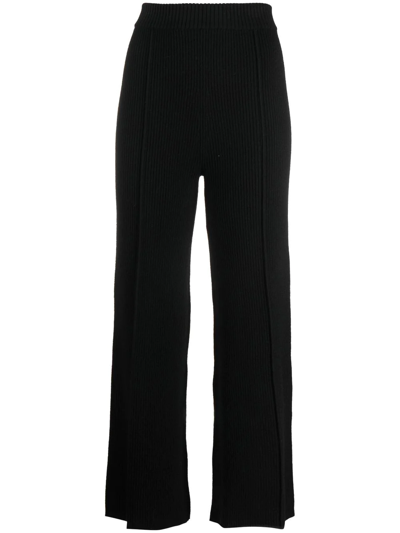 Aeron Ribbed Merino-cashmere Trousers In Black