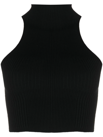 AERON RIBBED HALTERNECK VEST TOP