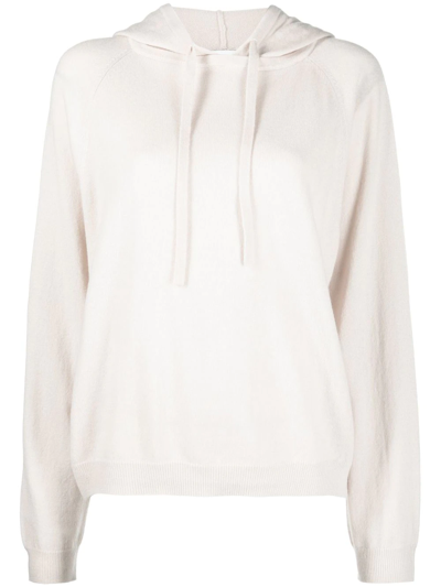 Allude Drawstring Pullover Hoodie In Grey