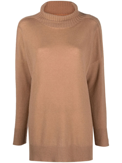 Le Tricot Perugia Cashmere Long-sleeve Jumper In Neutrals