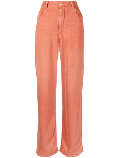 Isabel Marant Étoile High-waisted Straight-leg Jeans In Peach