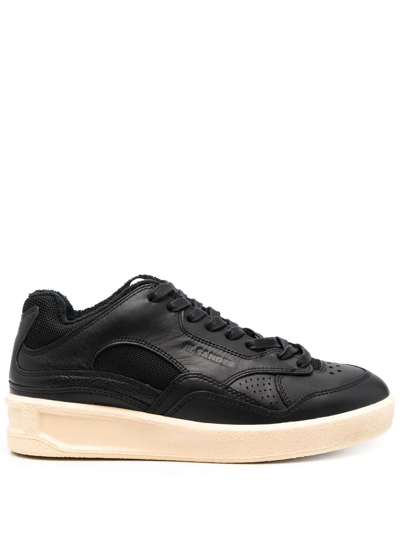 Jil Sander Panelled Low-top Trainers In Black