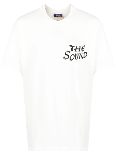 Just Don The Sound Graphic-print Relaxed-fit Cotton-jersey T-shirt In White