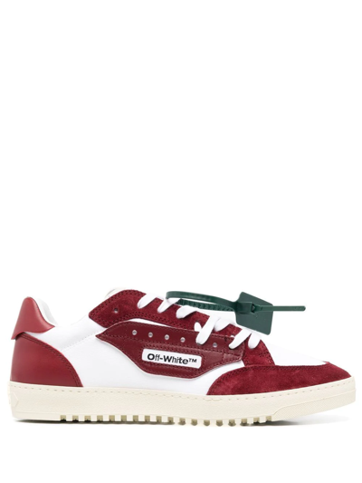 Off-white Panelled Logo-print Lace-up Sneakers In White