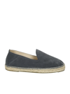 Manebi Braided-raffia Sole Espadrilles In Grey