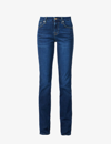 7 FOR ALL MANKIND 7 FOR ALL MANKIND WOMEN'S RINSED INDIGO KIMMIE STRAIGHT-LEG MID-RISE STRETCH-DENIM JEANS,57543001