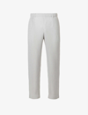 Issey Miyake Basics Pleated Straight-leg Regular-fit Knitted Trousers In 11-light Gray