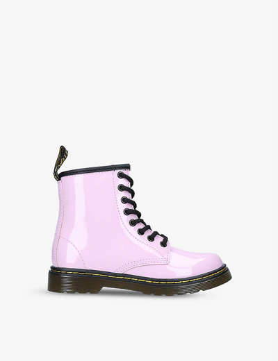 Dr. Martens' Kids' 1460 Patent Leather Boots 6-9 Years In Pale Pink