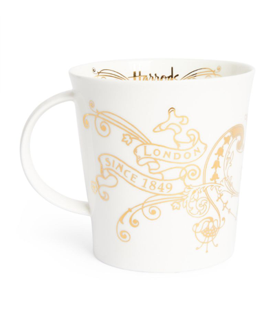 Harrods Bone China Retro Logo Mug In White