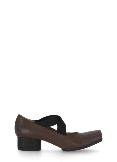 Uma Wang Flat Shoes In Brown/black