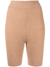 CASHMERE IN LOVE MIRA RIBBED MERINO-CASHMERE SHORTS