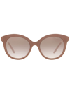 Prada Pr 01ys Alabaster Pink Sunglasses In Clear Gradient Brown