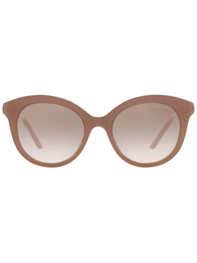 Prada Pr 02ys Alabaster / Crystal Sunglasses In Clear Gradient Brown