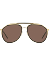 Dolce & Gabbana Madison Pilot Frame Sunglasses In Braun
