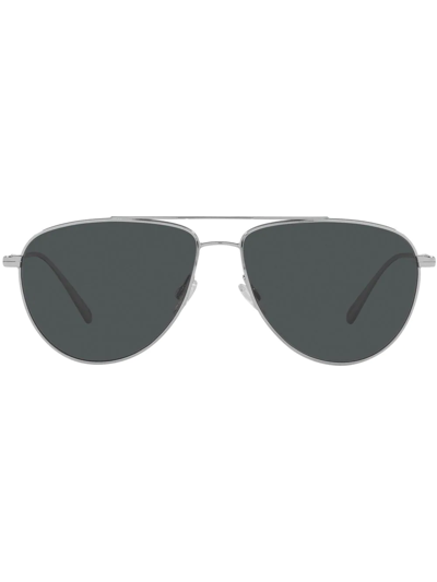 Oliver Peoples Ov1301s Disoriano Pilot-frame Sunglasses In Midnight Express Polar