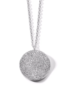 Ippolita Large Flower Disc Pendant Necklace In Sterling Silver With Diamonds In Silver