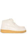 Chloé Jamie Leather Platform Ankle Boots In Nude