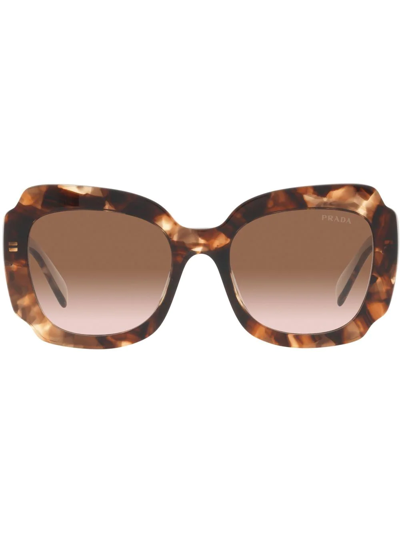 Prada Pr 16ys Oversize-frame Sunglasses In Braun