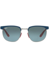 Ray Ban Rb3698m Scuderia Ferrari Collection Sunglasses Red Frame Grey Lenses 53-20 In Blau