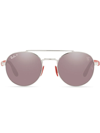 Ray Ban Rb3696m Scuderia Ferrari Round Sunglasses In Silber
