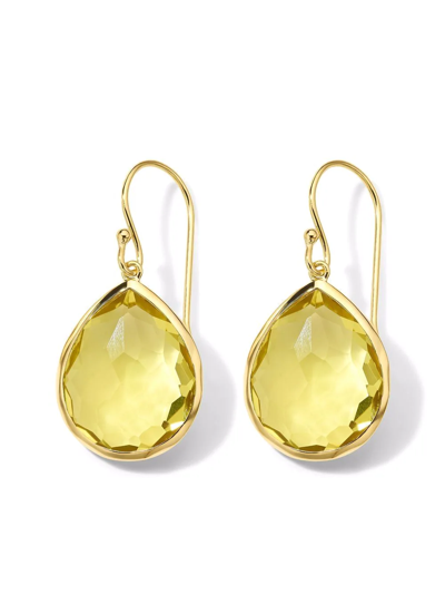 Ippolita 18kt Gold Rock Candy® Medium Teardrop Earrings In Green Gold