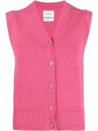 Barrie V-neck Cashmere Cardigan In Pink