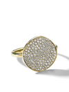 Ippolita 18kt Yellow Gold Stardust Medium Flower Diamond Disc Ring In Gold