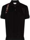 Alexander Mcqueen Black Selvedge Logo Tape Polo