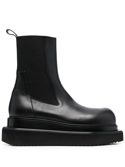 Rick Owens Black Porterville Beatle Turbo Cyclops Chelsea Boots In 09 Black