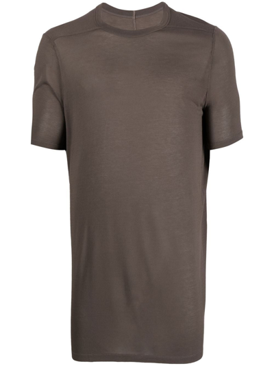 Rick Owens Level Longline T-shirt In 34 Dust