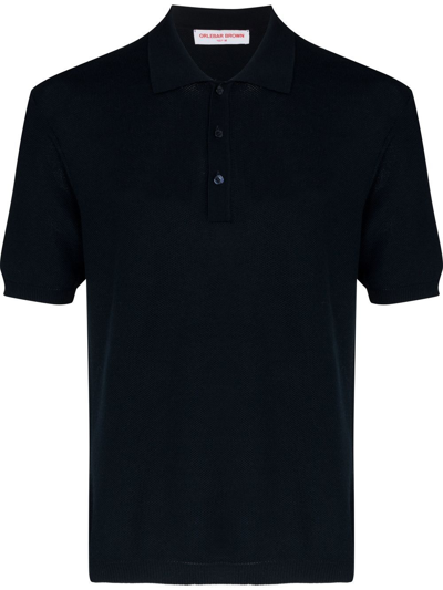 Orlebar Brown Button-placket Detail Polo Shirt In Blue