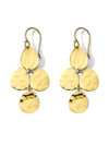 IPPOLITA 18KT YELLOW GOLD CLASSICO CRINKLE TEARDROP CASCADE EARRINGS