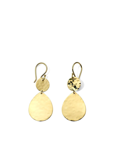 Ippolita 18k Yellow Gold Classico Crinkle Double Drop Earrings