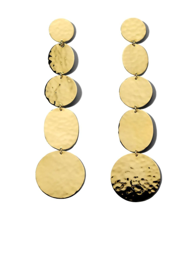 IPPOLITA 18KT YELLOW GOLD CLASSICO CRINKLE DROP EARRINGS