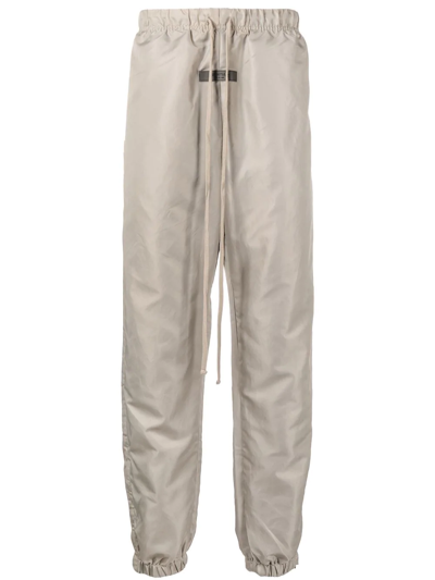 Essentials Logo-patch Drawstring Track Pants In Green