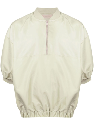 Essentials Half-zip Band-collar Sweatshirt In Grün