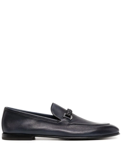 Barrett Rixon Woven-strap Leather Loafers In Black