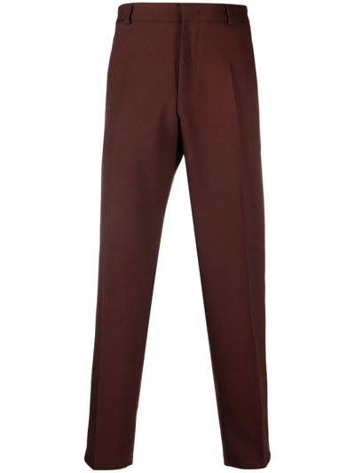 Jil Sander Straight-leg Tailored Trousers In Braun