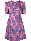 VERSACE JEANS COUTURE FLORAL-PRINT FLARED MINI DRESS