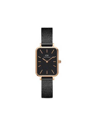 Daniel Wellington Quadro Pressed Ashfield 20x26mm In Schwarz