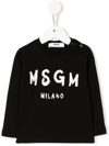 MSGM LOGO-PRINT LONG-SLEEVE T-SHIRT