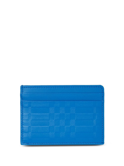 Burberry Embossed-leather Cardholder In Blau | ModeSens