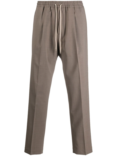 Briglia 1949 Elasticated-waistband Long-length Trousers In Nude