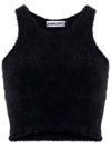 Ambush Black Fuzzy Tank Top In Schwarz