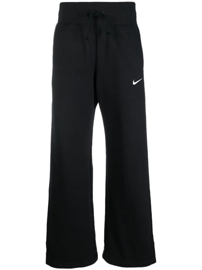 Nike Sportswear Phoenix High Waist Wide Leg Sweatpants In Black